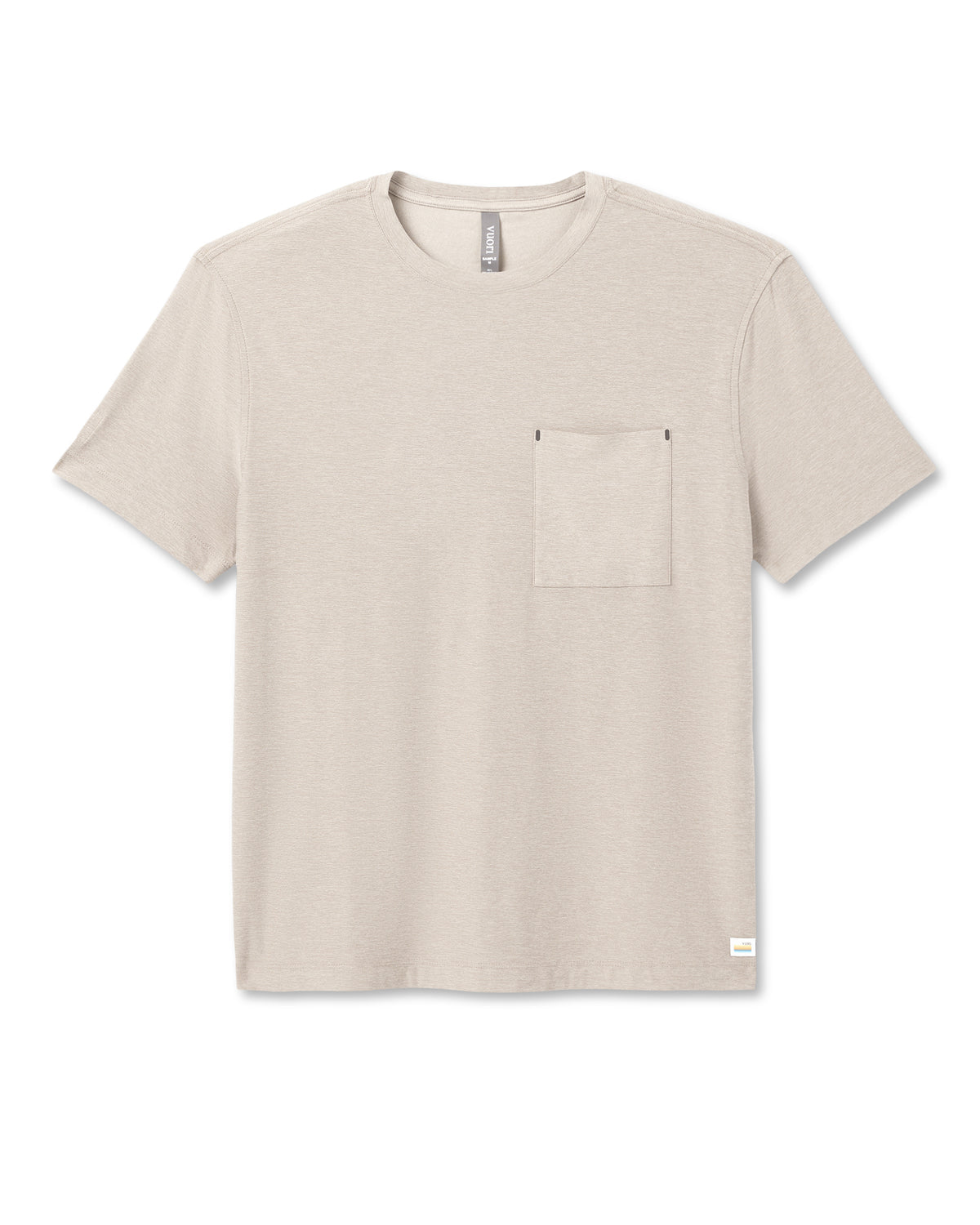 Short Sleeve Strato Pocket Tee-Relaxed Fit Truffle Heather - Vuori