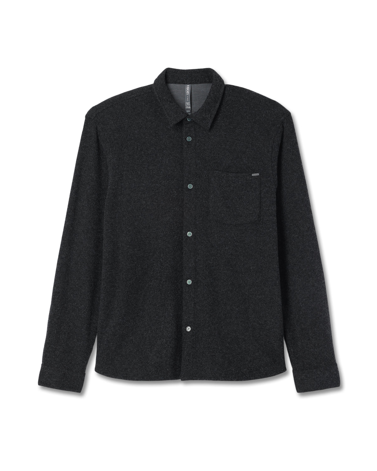 Long Sleeve Altitude Wool Shirt - Relaxed Volcanic Ash - Vuori