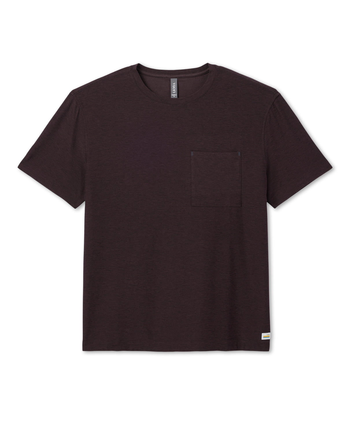 Short Sleeve Strato Pocket Tee - Relaxed Fit Raisin Heather - Vuori
