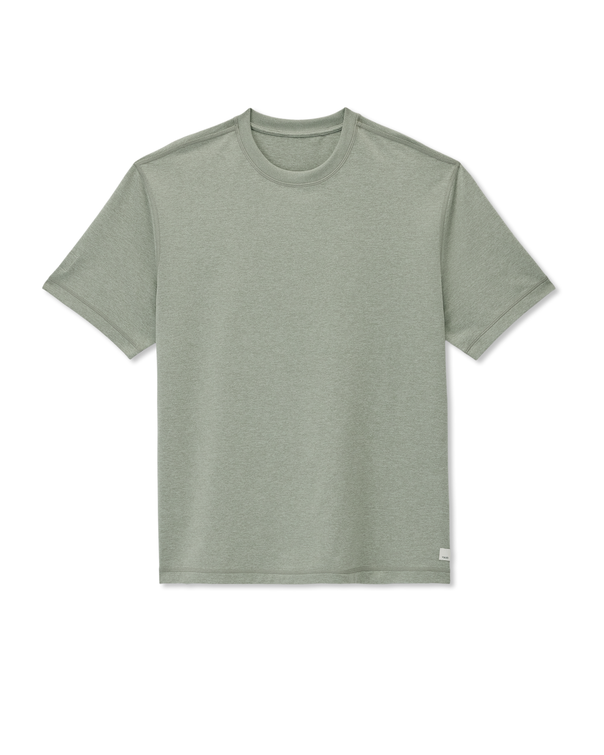 Short Sleeve Ponto Tee - Relaxed Fit Agave Green Heather - Vuori