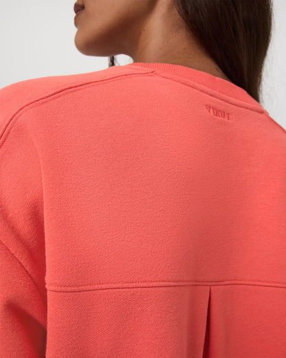 Sedona Seams Crew Women's Bright Coral Sweatshirt - Vuori