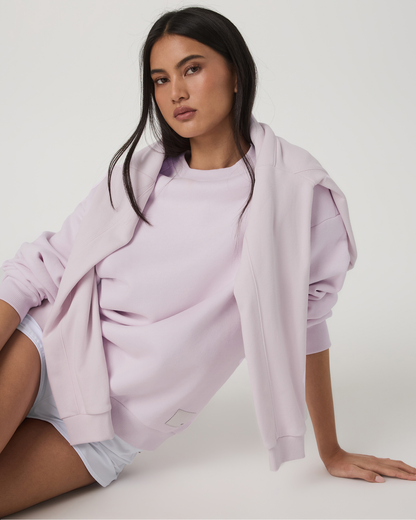 Restore Oversized Crew 2.0 Women's Lilac Breeze Sweatshirt - Vuori