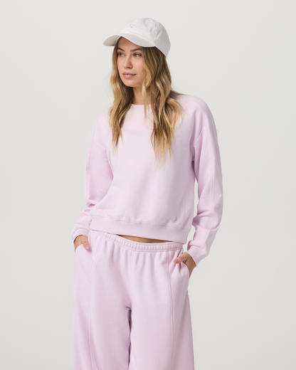 Sedona Seams Crew Women's Lilac Breeze Sweatshirt - Vuori