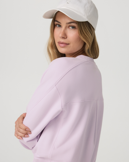 Sedona Seams Crew Women's Lilac Breeze Sweatshirt - Vuori
