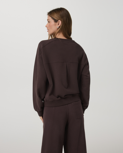 Sedona Seams Crew Women's French Roast Sweatshirt - Vuori