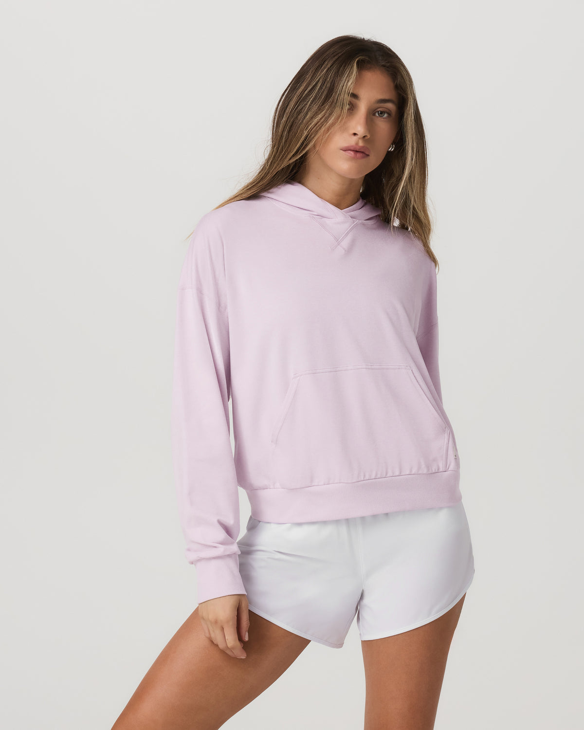 Women's Halo Modern Pullover Hoodie Lilac Breeze Heather - Vuori
