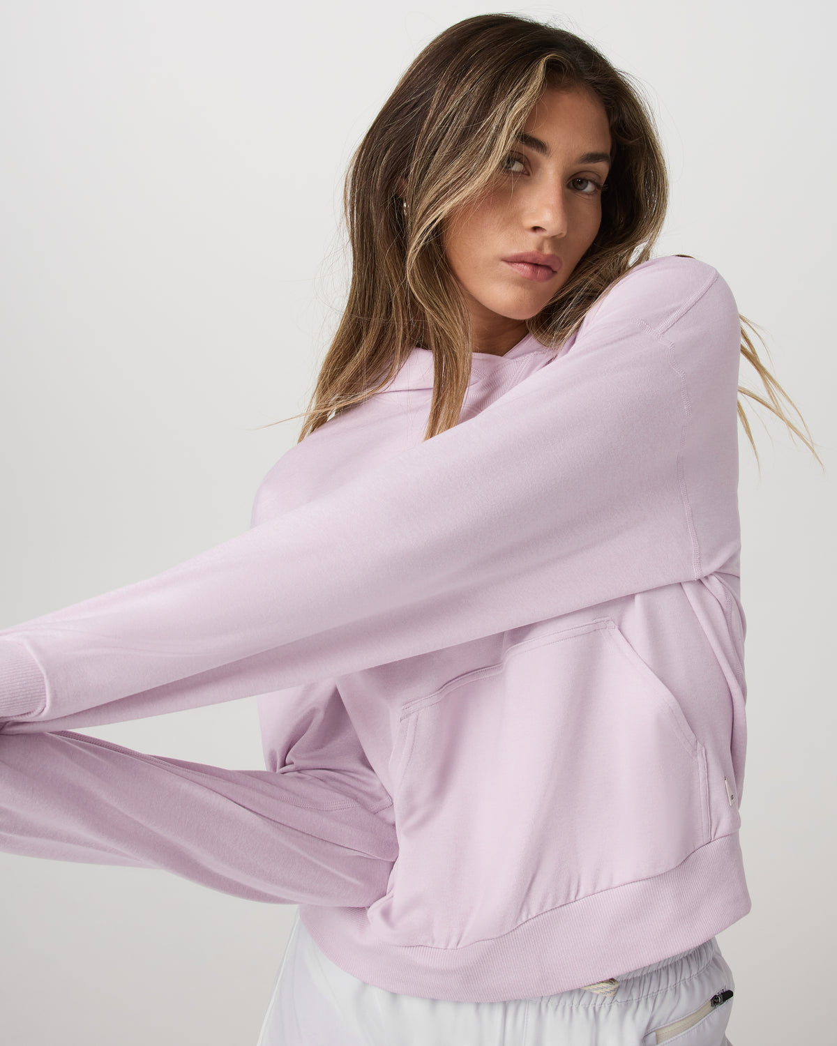 Women's Halo Modern Pullover Hoodie Lilac Breeze Heather - Vuori