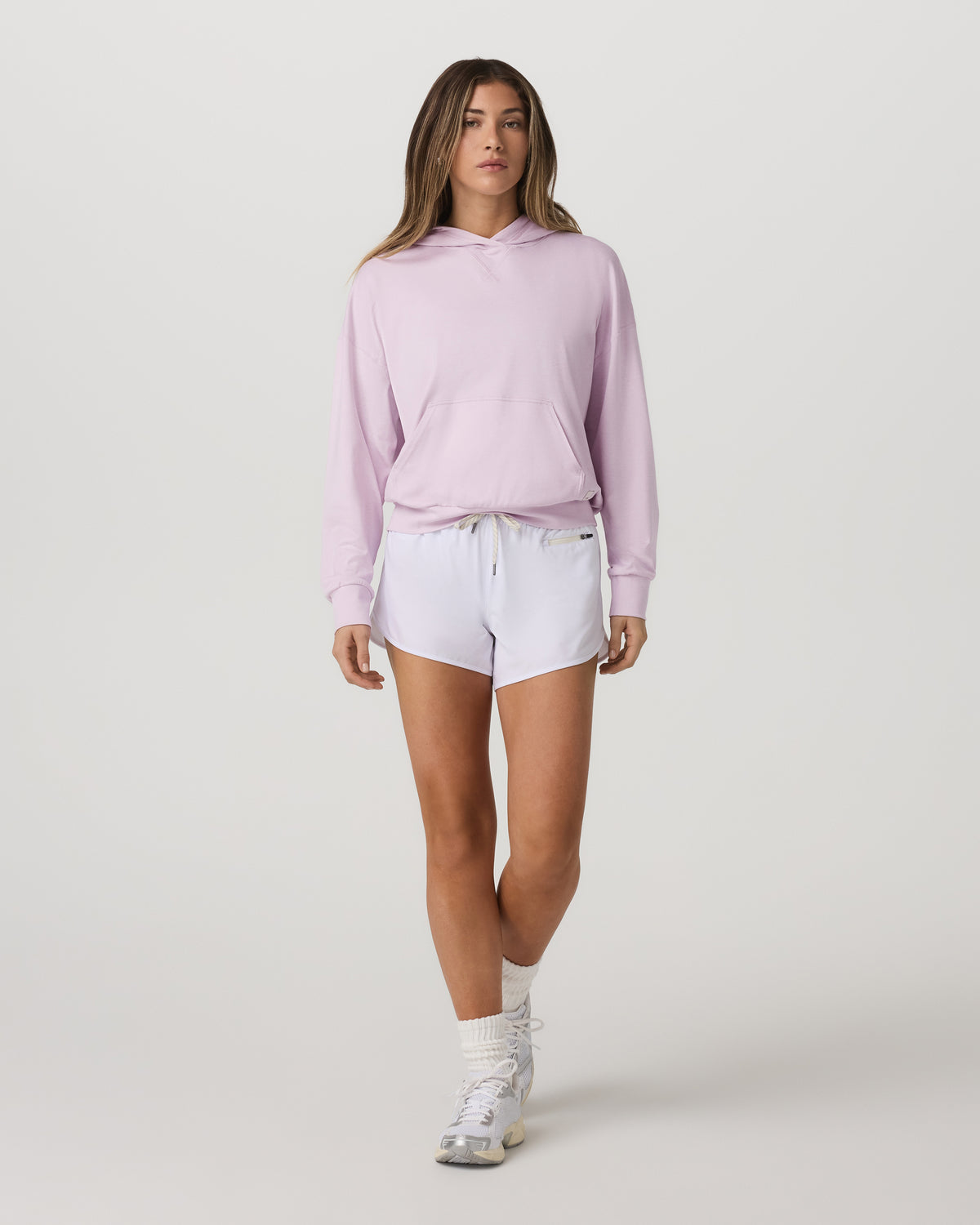 Women's Halo Modern Pullover Hoodie Lilac Breeze Heather - Vuori