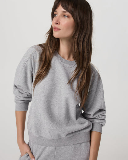 Sedona Seams Crew Women's Light Heather Grey Sweatshirt - Vuori