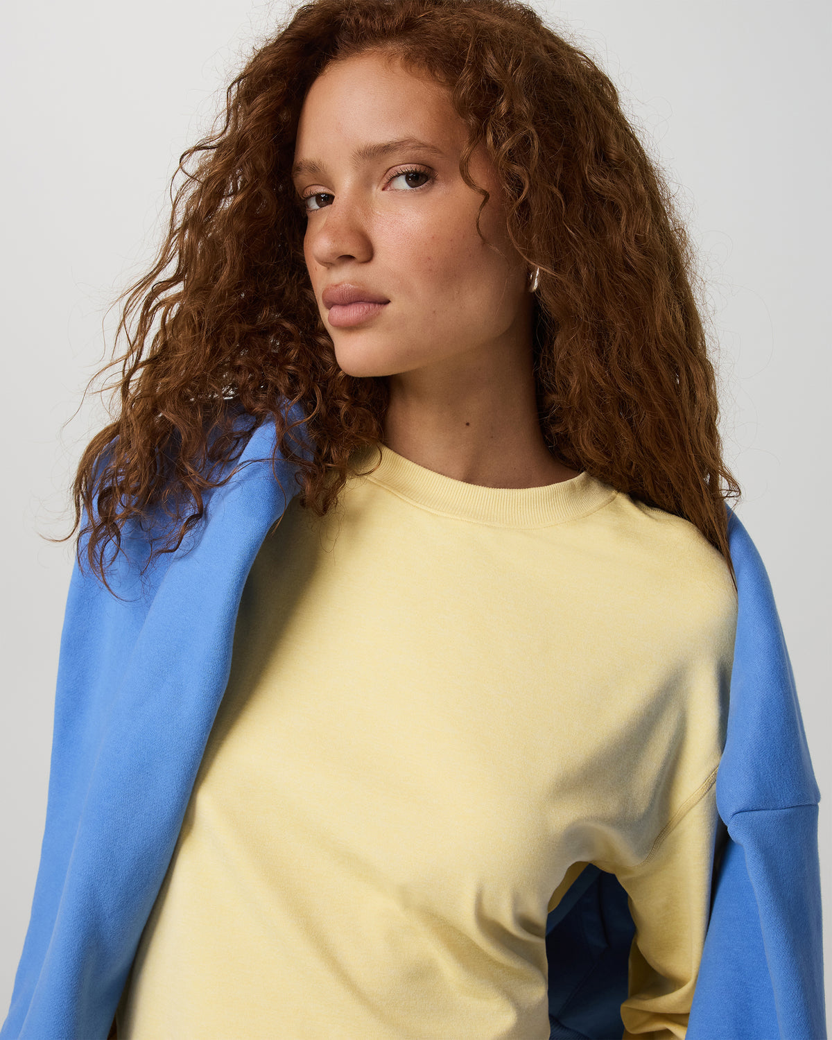 Halo Modern Crew Lemon Snap Heather Lounge Sweatshirt - Vuori