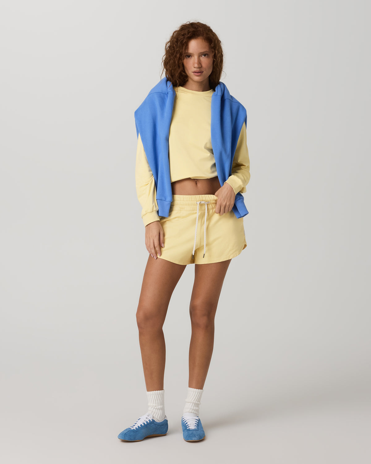 Halo Modern Crew Lemon Snap Heather Lounge Sweatshirt - Vuori