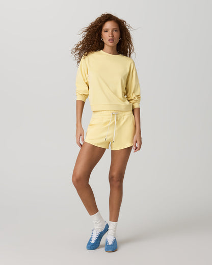 Halo Modern Crew Lemon Snap Heather Lounge Sweatshirt - Vuori