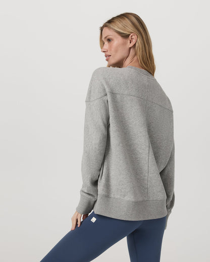 Sedona Weekender Crew Light Heather Grey Crewneck - Vuori