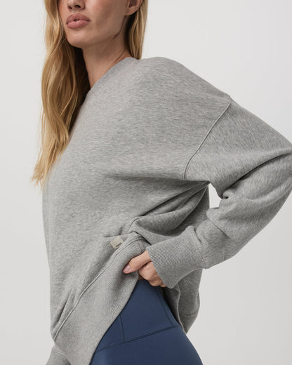 Sedona Weekender Crew Light Heather Grey Crewneck - Vuori