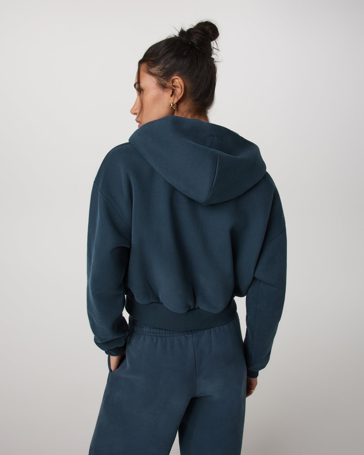 Restore Mini Full Zip Hoodie Ocean Blue Oversized Hoodie - Vuori