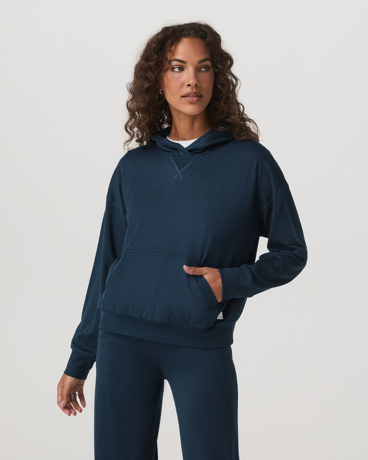 Halo Pullover Hoodie Women's Blue Coast Heather Hoodie - Vuori