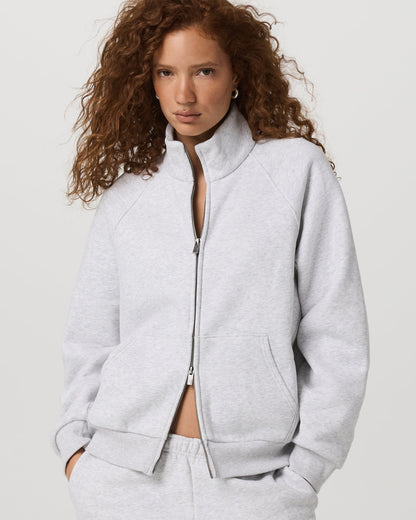 Restore Double Zip Sweatshirt Pale Grey Heather Full-Zip - Vuori