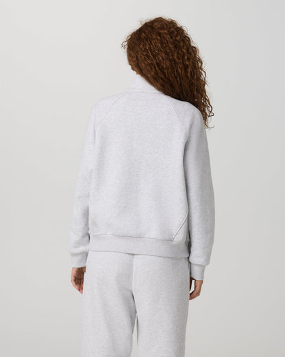 Restore Double Zip Sweatshirt Pale Grey Heather Full-Zip - Vuori
