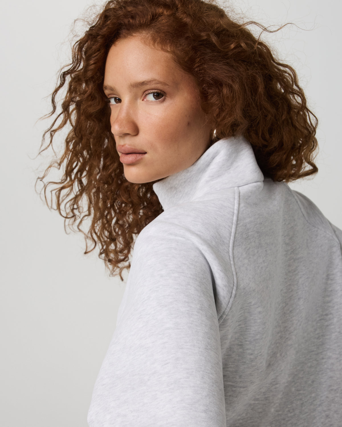 Restore Double Zip Sweatshirt Pale Grey Heather Full-Zip - Vuori
