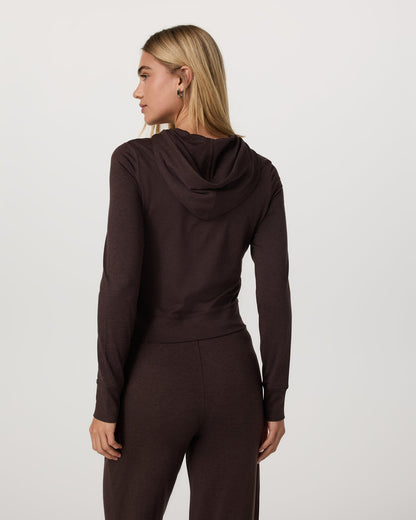 Halo Mini FZ Hoodie Women's Java Heather Hoodie - Vuori