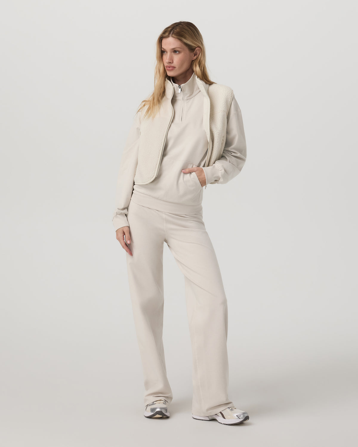 Granite Half Zip Women's Oatmeal Heather Sweatshirt - Vuori