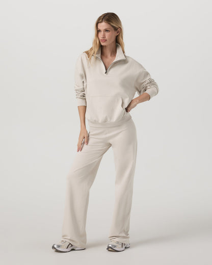 Granite Half Zip Women's Oatmeal Heather Sweatshirt - Vuori