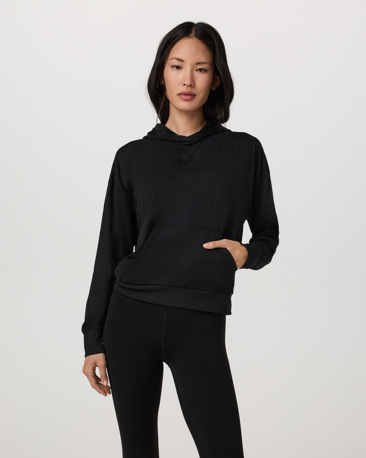 Halo Pullover Hoodie Women's Black Heather Hoodie - Vuori