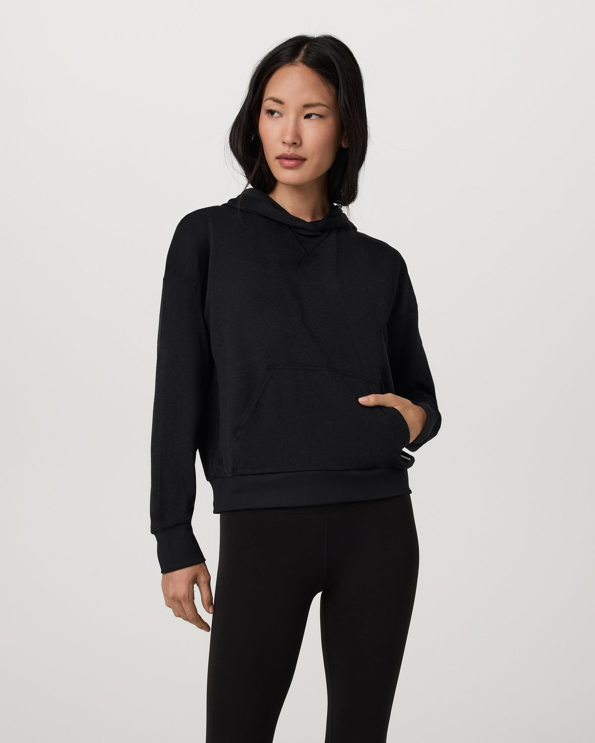 Halo Pullover Hoodie Women's Black Heather Hoodie - Vuori