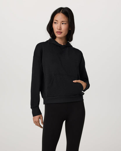 Halo Pullover Hoodie Women's Black Heather Hoodie - Vuori