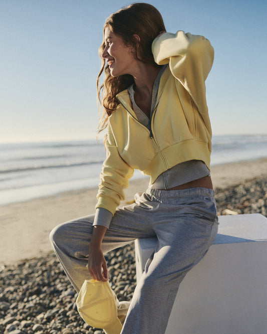 Restore Mini Full Zip Hoodie Lemon Snap Oversized Hoodie - Vuori