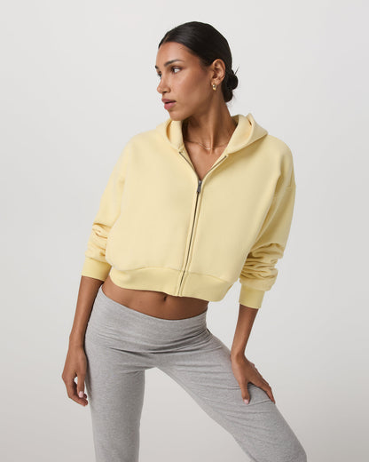 Restore Mini Full Zip Hoodie Lemon Snap Oversized Hoodie - Vuori