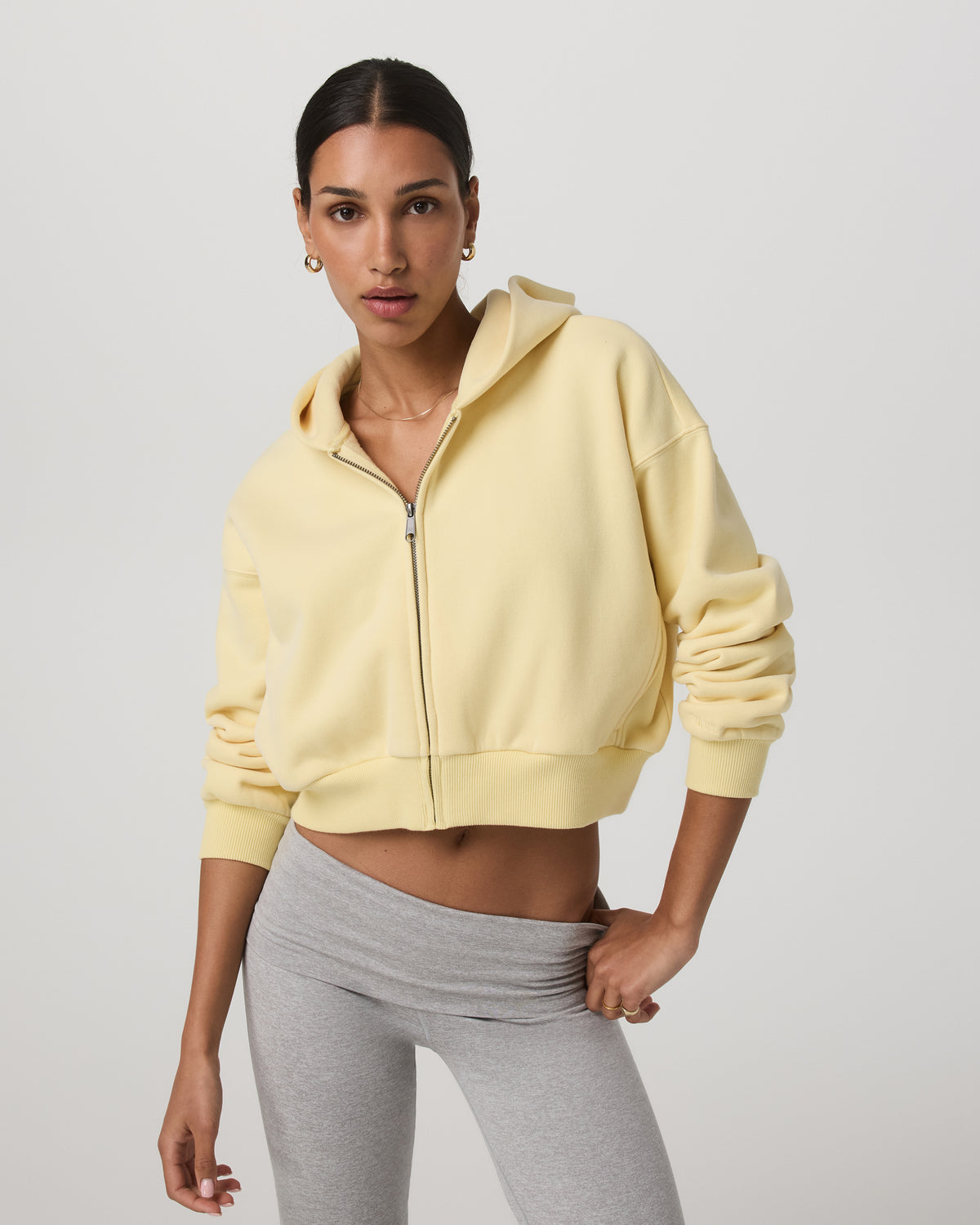 Restore Mini Full Zip Hoodie Lemon Snap Oversized Hoodie - Vuori