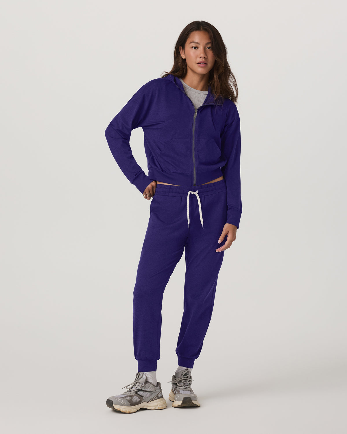 Halo Full Zip Hoodie Women's Stellar Sky Heather Hoodie - Vuori