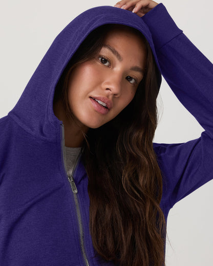 Halo Full Zip Hoodie Women's Stellar Sky Heather Hoodie - Vuori