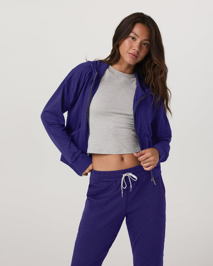 Halo Full Zip Hoodie Women's Stellar Sky Heather Hoodie - Vuori