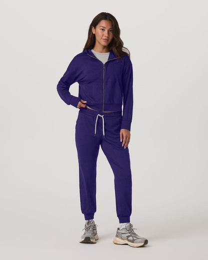 Halo Full Zip Hoodie Women's Stellar Sky Heather Hoodie - Vuori