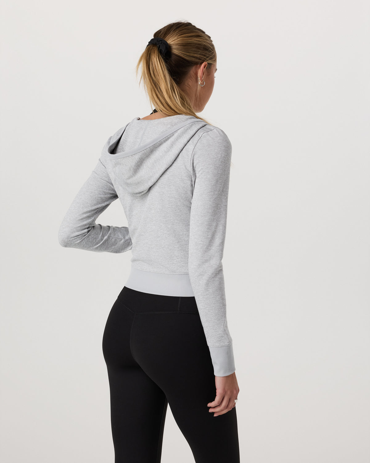 Halo Mini Full Zip Hoodie Pale Grey Heather - Vuori