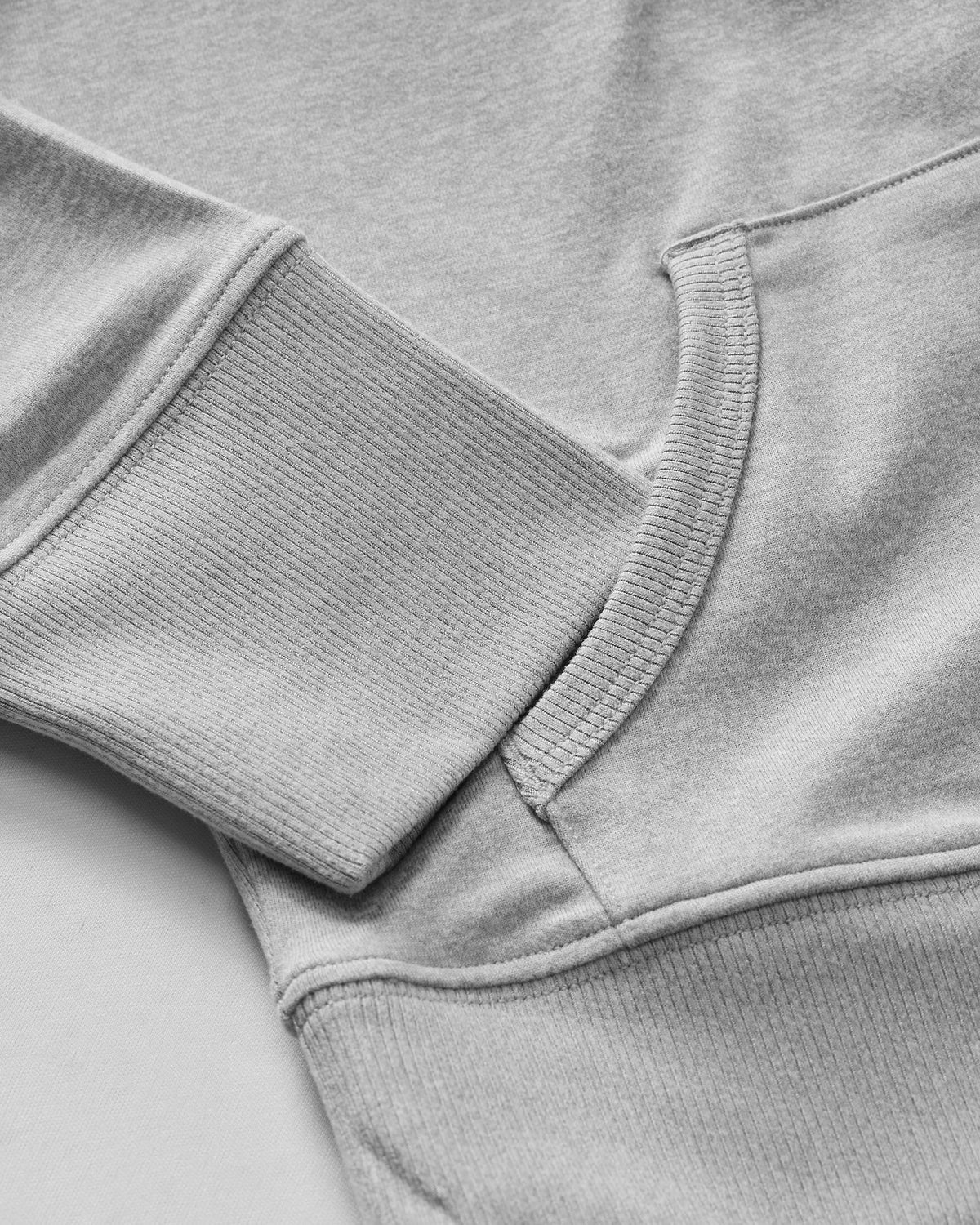 Halo Mini Full Zip Hoodie Pale Grey Heather - Vuori