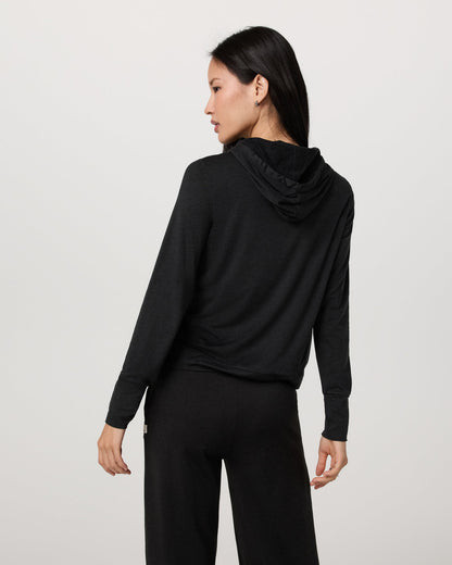 Halo Essential Hoodie Black Heather Sweatshirt - Vuori