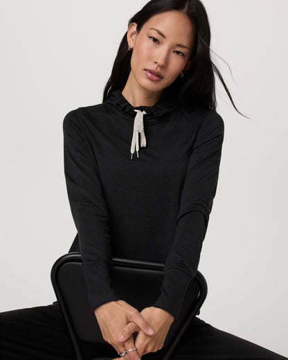 Halo Essential Hoodie Black Heather Sweatshirt - Vuori