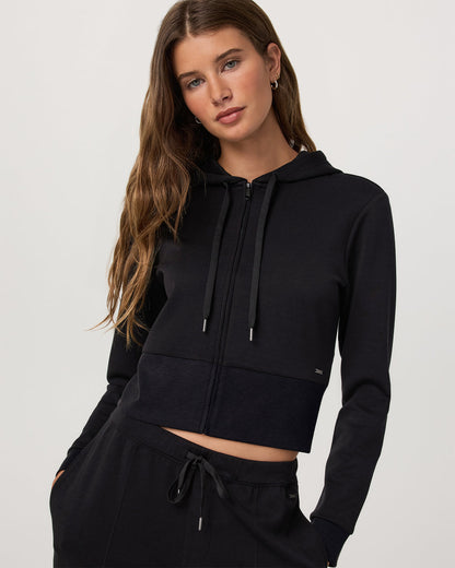 Compose Full Zip Hoodie Women's Black Zip-Up Jacket - Vuori