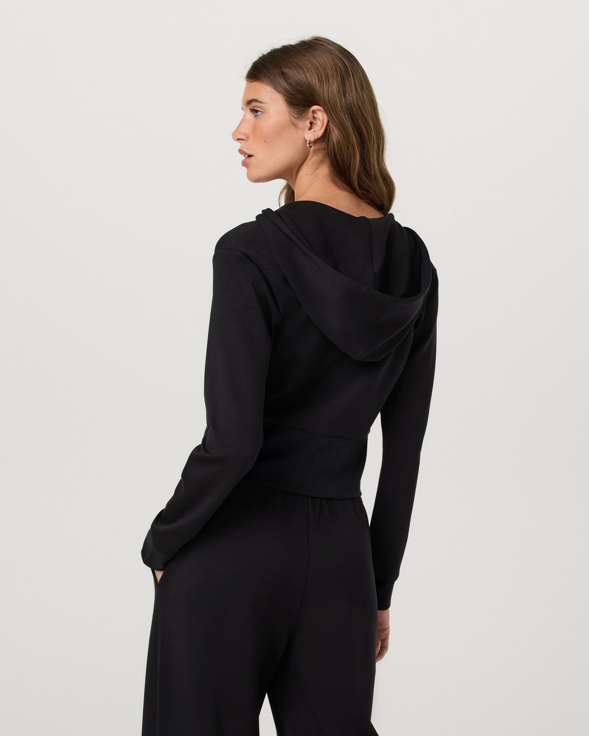 Compose Full Zip Hoodie Women's Black Zip-Up Jacket - Vuori