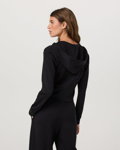 Compose Full Zip Hoodie Women's Black Zip-Up Jacket - Vuori