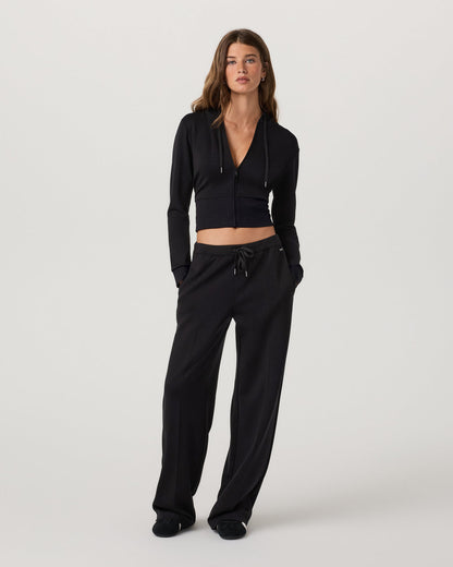 Compose Full Zip Hoodie Women's Black Zip-Up Jacket - Vuori