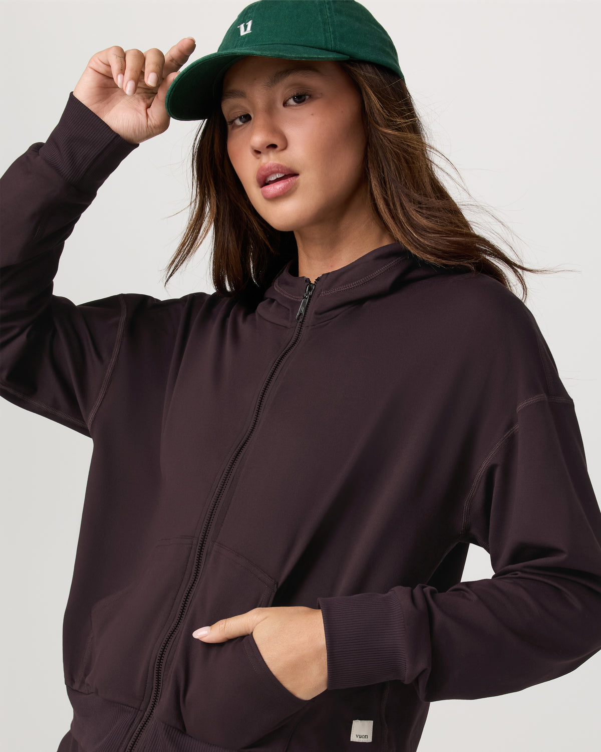 Halo Full Zip Hoodie Women's Raisin Hoodie - Vuori