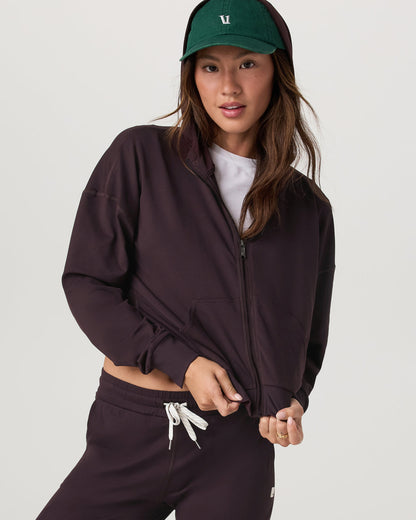 Halo Full Zip Hoodie Women's Raisin Hoodie - Vuori