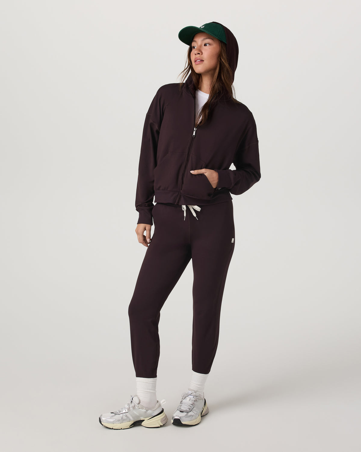 Halo Full Zip Hoodie Women's Raisin Hoodie - Vuori