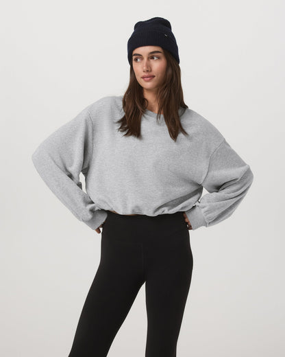 Sedona Bubble Crew Women's Light Heather Grey Crewneck - Vuori