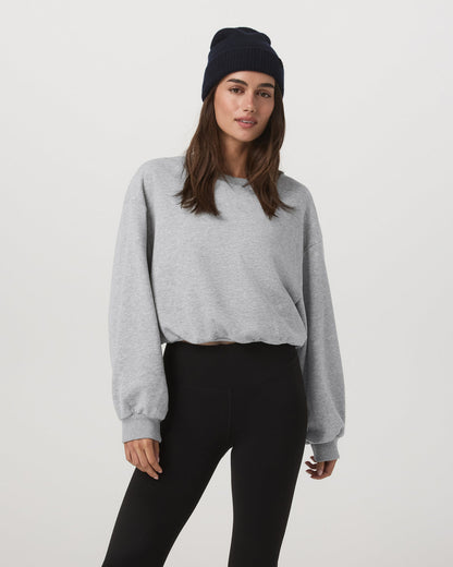 Sedona Bubble Crew Women's Light Heather Grey Crewneck - Vuori