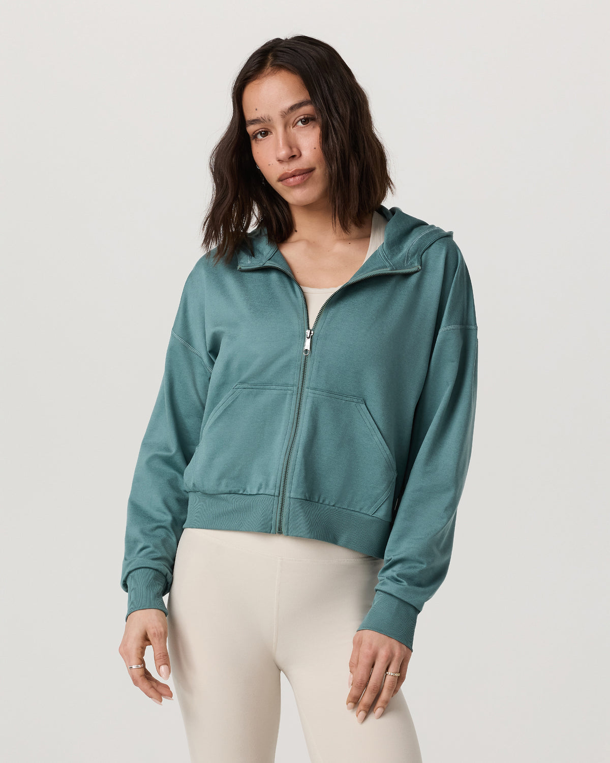 Halo Full Zip Hoodie Women's Bluegrass Heather Hoodie - Vuori